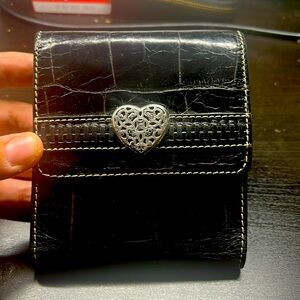 Brighton black wallet with silver heart